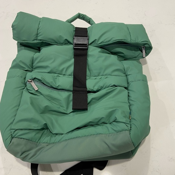 Accessories - Green Puffer Backpack